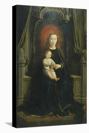 Enthroned Madonna with Child or Madonna of Grapes, Central Panel of Cervara Altarpiece, 1506-Gerard David-Stretched Canvas