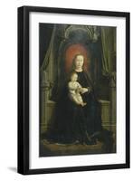 Enthroned Madonna with Child or Madonna of Grapes, Central Panel of Cervara Altarpiece, 1506-Gerard David-Framed Giclee Print