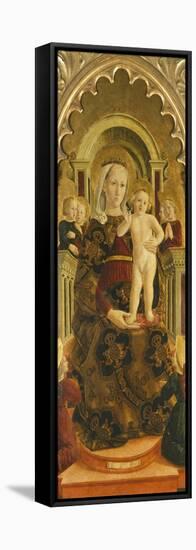 Enthroned Madonna-null-Framed Stretched Canvas