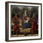 Enthroned Maria with Child with John the Baptist and John the Evangelist-Sandro Botticelli-Framed Giclee Print
