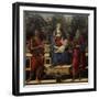 Enthroned Maria with Child with John the Baptist and John the Evangelist-Sandro Botticelli-Framed Giclee Print