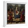 Enthroned Maria with Child with John the Baptist and John the Evangelist-Sandro Botticelli-Framed Giclee Print