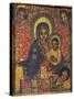 Enthroned Virgin with Child and Angels, Detail from Triptych. Ethiopia, 18th-19th Century-null-Stretched Canvas