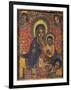 Enthroned Virgin with Child and Angels, Detail from Triptych. Ethiopia, 18th-19th Century-null-Framed Giclee Print