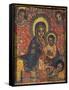 Enthroned Virgin with Child and Angels, Detail from Triptych. Ethiopia, 18th-19th Century-null-Framed Stretched Canvas