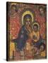 Enthroned Virgin with Child and Angels, Detail from Triptych. Ethiopia, 18th-19th Century-null-Stretched Canvas