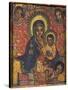 Enthroned Virgin with Child and Angels, Detail from Triptych. Ethiopia, 18th-19th Century-null-Stretched Canvas