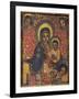 Enthroned Virgin with Child and Angels, Detail from Triptych. Ethiopia, 18th-19th Century-null-Framed Giclee Print