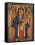 Enthroned Virgin with Child and Angels, Detail from Triptych. Ethiopia 18th-19th Century-null-Framed Stretched Canvas