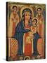 Enthroned Virgin with Child and Angels, Detail from Triptych. Ethiopia 18th-19th Century-null-Stretched Canvas