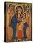 Enthroned Virgin with Child and Angels, Detail from Triptych. Ethiopia 18th-19th Century-null-Stretched Canvas