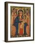 Enthroned Virgin with Child and Angels, Detail from Triptych. Ethiopia 18th-19th Century-null-Framed Giclee Print