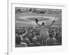 Enthusiastic Fan Cheering in Stands During Cuban Baseball Game-Mark Kauffman-Framed Photographic Print