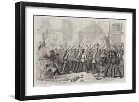 Enthusiastic Reception Given to the British Volunteers for Garibaldi at Naples-Thomas Nast-Framed Giclee Print