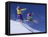 Enthusiastic Skiers-null-Framed Stretched Canvas