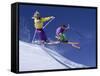 Enthusiastic Skiers-null-Framed Stretched Canvas