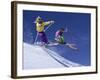 Enthusiastic Skiers-null-Framed Photographic Print