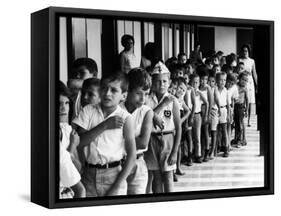 Entire Population of Costa Rica is Inoculated Against Smallpox, Measles and Polio-Lynn Pelham-Framed Stretched Canvas