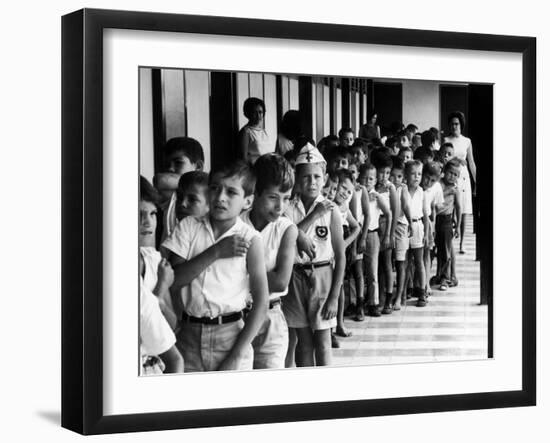 Entire Population of Costa Rica is Inoculated Against Smallpox, Measles and Polio-Lynn Pelham-Framed Premium Photographic Print