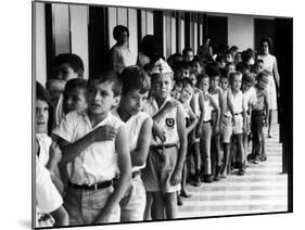 Entire Population of Costa Rica is Inoculated Against Smallpox, Measles and Polio-Lynn Pelham-Mounted Photographic Print