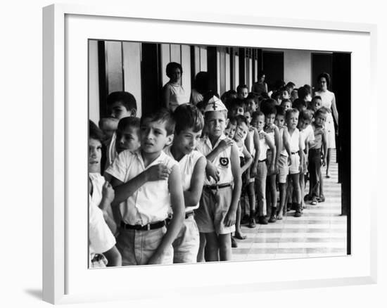 Entire Population of Costa Rica is Inoculated Against Smallpox, Measles and Polio-Lynn Pelham-Framed Photographic Print