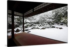 Entoku-in temple garden in winter, Kyoto, Japan, Asia-Damien Douxchamps-Stretched Canvas
