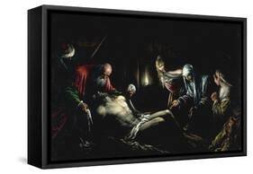 Entombment of Christ-Jacopo Bassano-Framed Stretched Canvas