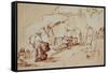 Entombment of Christ-Rembrandt van Rijn-Framed Stretched Canvas