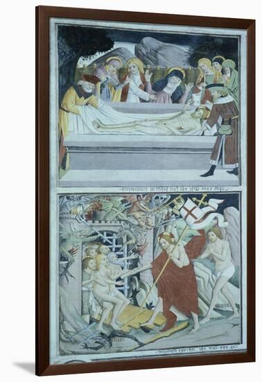 Entombment of Jesus Christ and Harrowing of Hell-Giovanni Canavesio-Framed Giclee Print