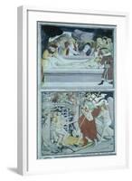 Entombment of Jesus Christ and Harrowing of Hell-Giovanni Canavesio-Framed Giclee Print