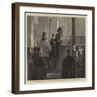 Entombment of Napoleon Iii, the Empress Eugenie Sprinkling the Coffin with Holy Water-Joseph Nash-Framed Giclee Print