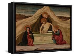 Entombment (Oil on Panel)-Domenico Veneziano-Framed Stretched Canvas