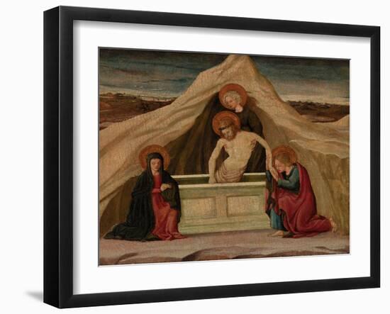 Entombment (Oil on Panel)-Domenico Veneziano-Framed Giclee Print