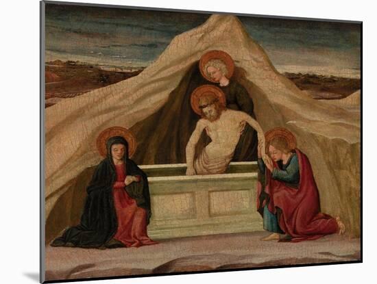 Entombment (Oil on Panel)-Domenico Veneziano-Mounted Giclee Print