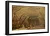 Entrance and Interior of a Cave Used as a Warehouse for Salt in Dieppedalle, C.1798-Jean-Pierre Houel-Framed Giclee Print