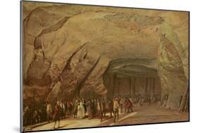 Entrance and Interior of a Cave Used as a Warehouse for Salt in Dieppedalle, C.1798-Jean-Pierre Houel-Mounted Giclee Print
