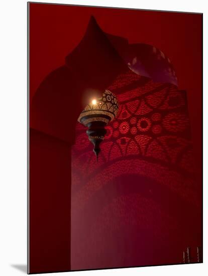 Entrance and Lantern in a Riad in the Medina, Marrakech, Morocco-David H. Wells-Mounted Photographic Print