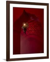 Entrance and Lantern in a Riad in the Medina, Marrakech, Morocco-David H. Wells-Framed Photographic Print