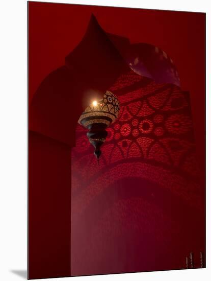 Entrance and Lantern in a Riad in the Medina, Marrakech, Morocco-David H. Wells-Mounted Photographic Print