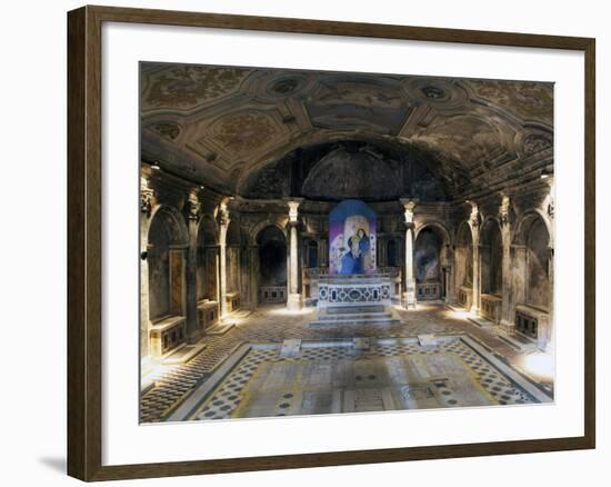 Entrance Chamber of the Catacombs of San Gaudioso (St. Gaudiosus), Naples, Campania, Italy, Europe-Oliviero Olivieri-Framed Photographic Print