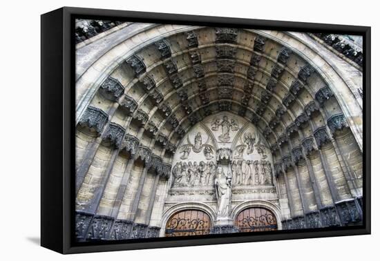 Entrance, Church of Notre-Dame-Au-Lac-Jean D'Oisy-Framed Stretched Canvas