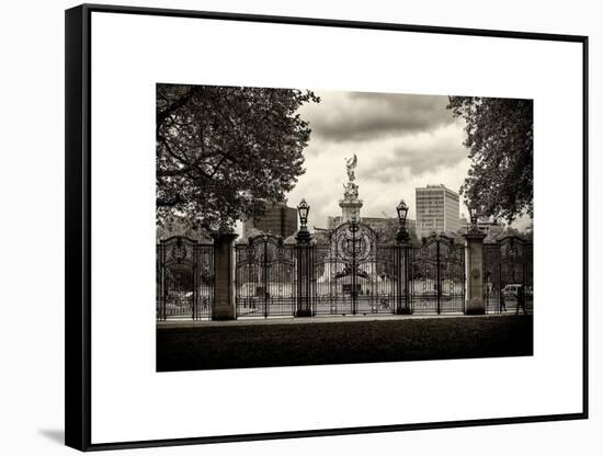 Entrance Gate at Buckingham Palace with Victoria Memorial - London - UK - England - United Kingdom-Philippe Hugonnard-Framed Stretched Canvas