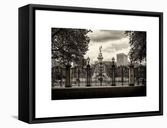 Entrance Gate at Buckingham Palace with Victoria Memorial - London - UK - England - United Kingdom-Philippe Hugonnard-Framed Stretched Canvas