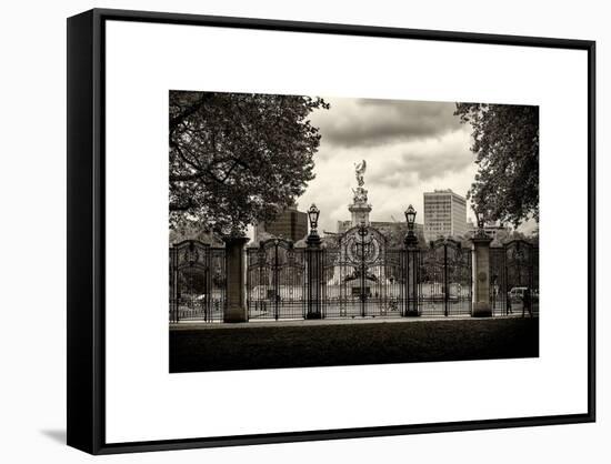 Entrance Gate at Buckingham Palace with Victoria Memorial - London - UK - England - United Kingdom-Philippe Hugonnard-Framed Stretched Canvas