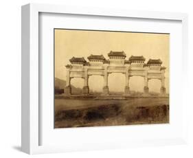 Entrance Gate of the Ming 13 Mausoleums (China)-John Thomson-Framed Photographic Print