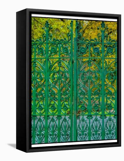 Entrance Gate to Crown Hill National Cemetery, Indianapolis, Indiana-Rona Schwarz-Framed Stretched Canvas