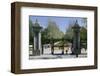 Entrance gate to the Parque del Retiro in Madrid, Spain-null-Framed Art Print