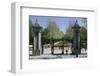 Entrance gate to the Parque del Retiro in Madrid, Spain-null-Framed Art Print