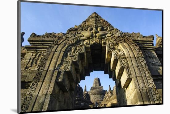 Entrance Gate to the Temple Complex of Borobodur, Java, Indonesia, Southeast Asia, Asia-Michael Runkel-Mounted Photographic Print