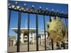 Entrance Gate with Shield, Sultan's Palace, Walled City of Muscat, Muscat, Oman, Middle East-Ken Gillham-Mounted Photographic Print